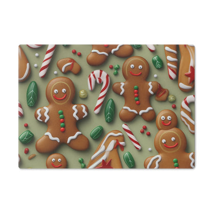 Gingerbread Man Christmas Cookie - Tree - Candy Cane - Cutting Board