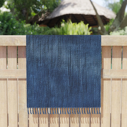 Indigo Splash: Washed Denim Reverie in Deep Blue - Boho Beach Cloth