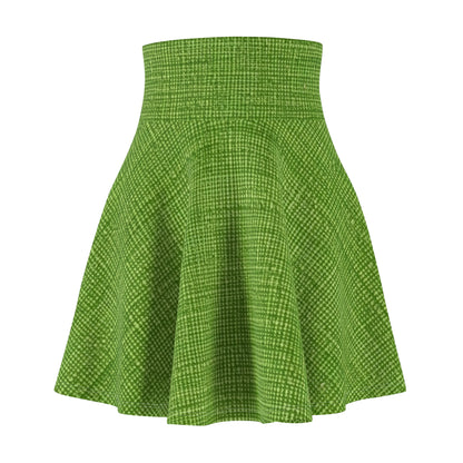 Olive Green Denim-Style: Seamless, Textured Fabric - Women's Skater Skirt (AOP)