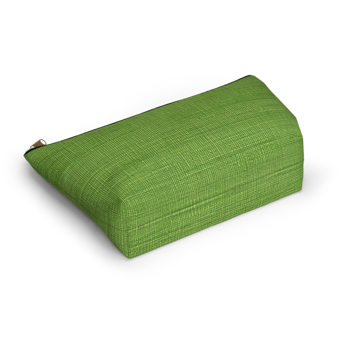 Olive Green Denim-Style: Seamless, Textured Fabric - Accessory Pouch w T-bottom