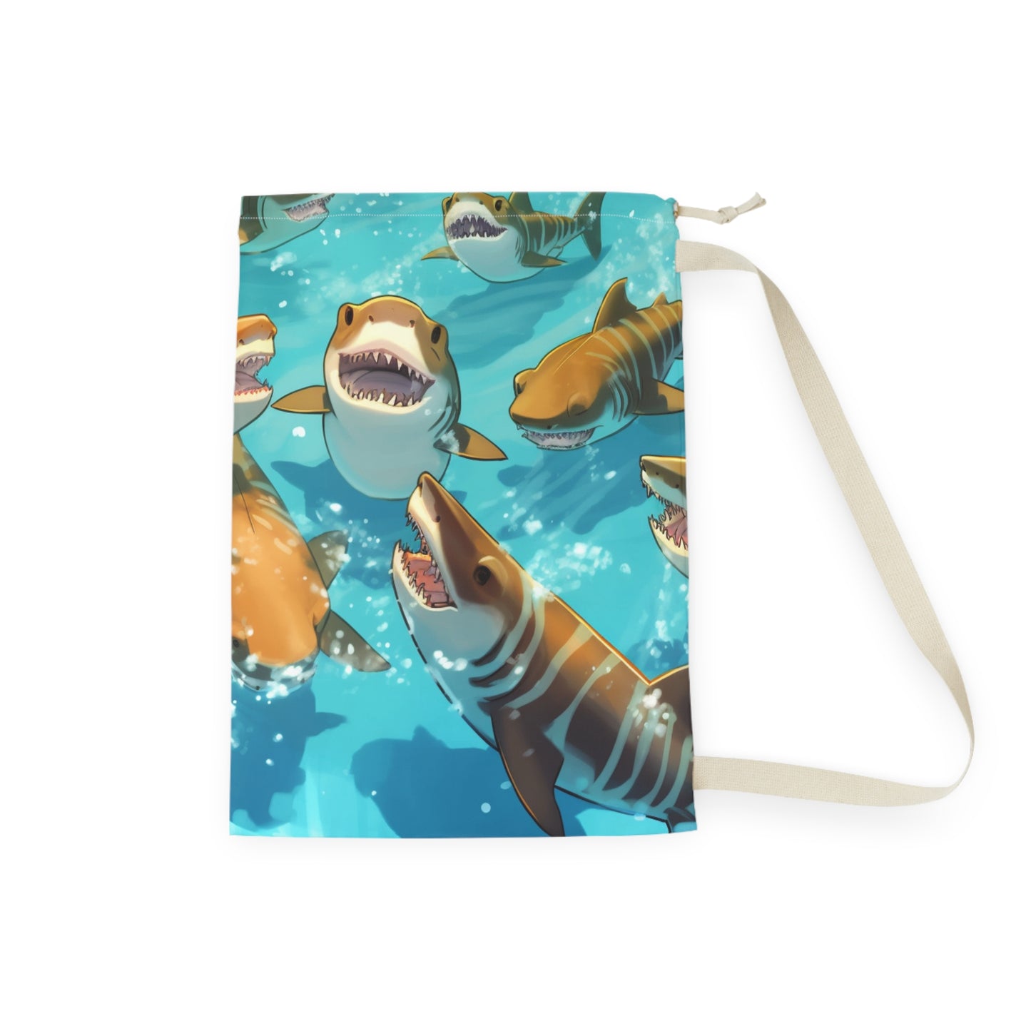 Tiger Shark: Ocean Marine Wildlife - Underwater - Laundry Bag