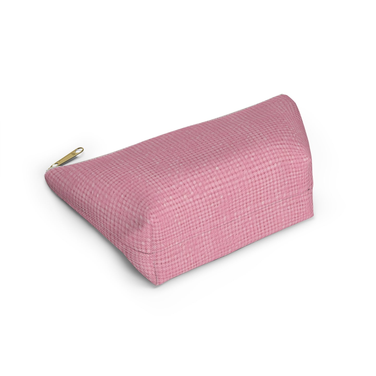 Pastel Rose Pink: Denim-Inspired, Refreshing Fabric Design - Accessory Pouch w T-bottom