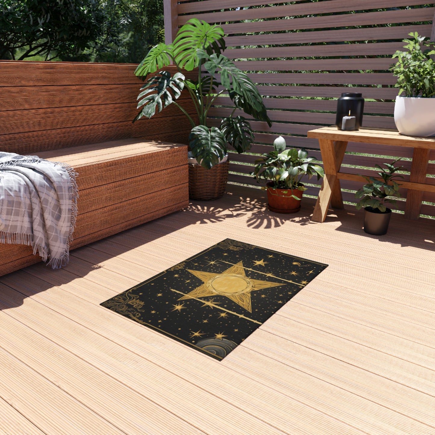 The Star Tarot Card - Symbol of Faith and Optimism - Outdoor Rug