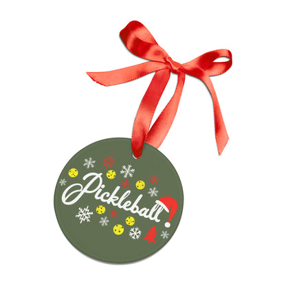 Pickleball Day - Sport Ball Game - Holiday Christmas - Acrylic Ornament with Ribbon