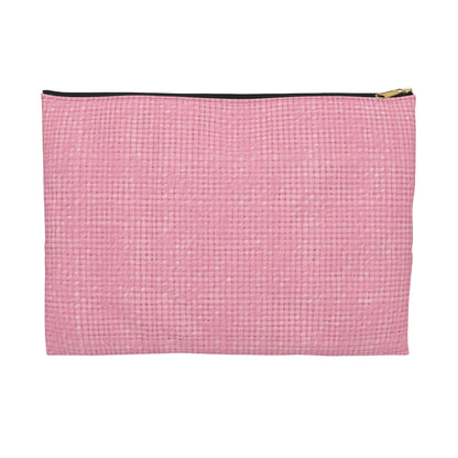 Pastel Rose Pink: Denim-Inspired, Refreshing Fabric Design - Accessory Pouch