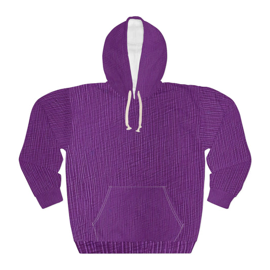 Violet/Plum/Purple: Denim-Inspired Luxurious Fabric - Unisex Pullover Hoodie (AOP)