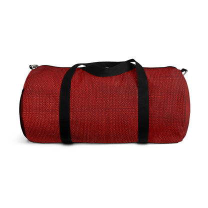 Juicy Red Berry Blast: Denim Fabric Inspired Design - Duffel Bag