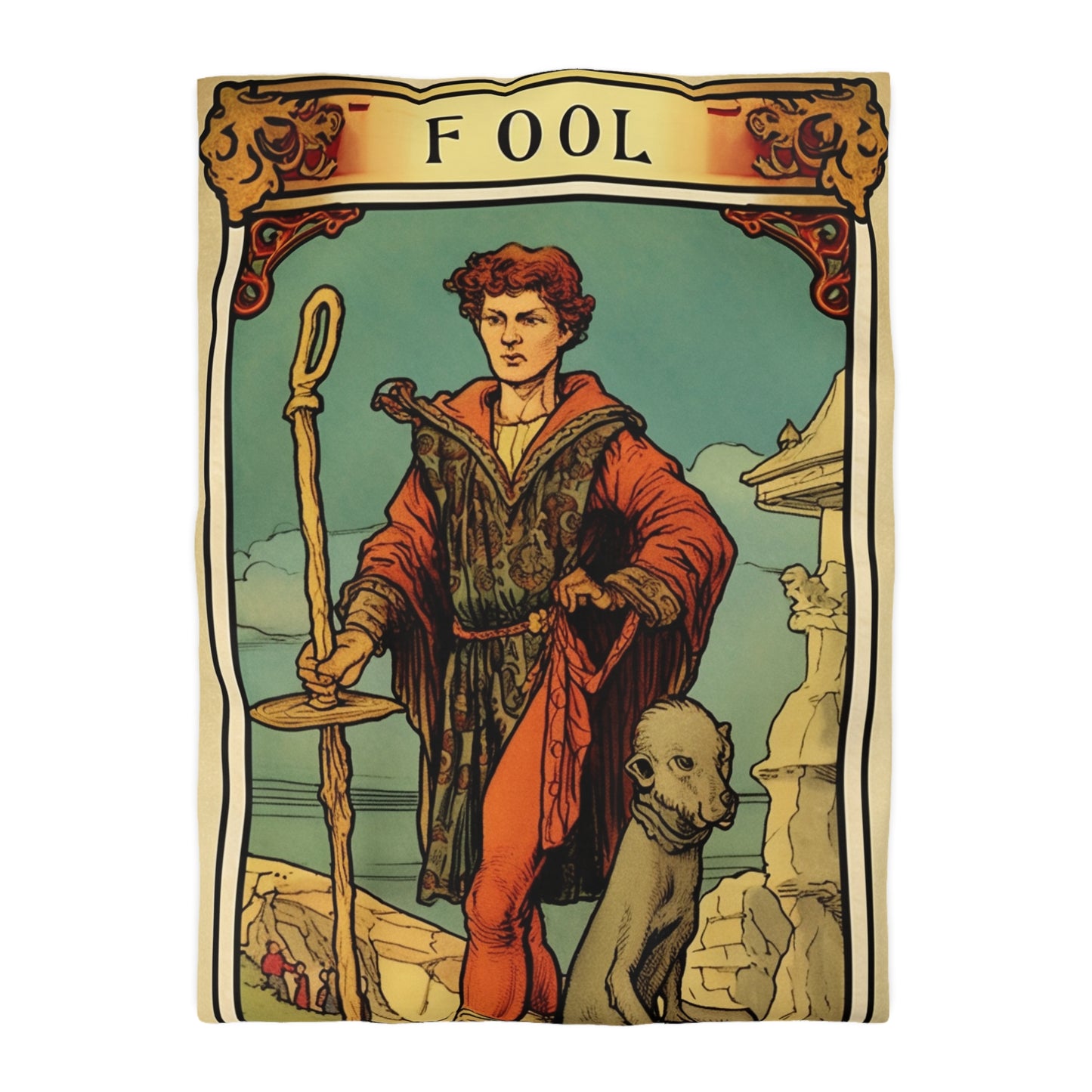 Mystical Tarot - Artistic Depiction of The Fool Card - Microfiber Duvet Cover