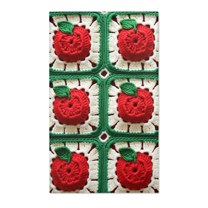 Apple Granny Square Crochet Pattern: Wild Fruit Tree, Delicious Red Design - Area Rugs