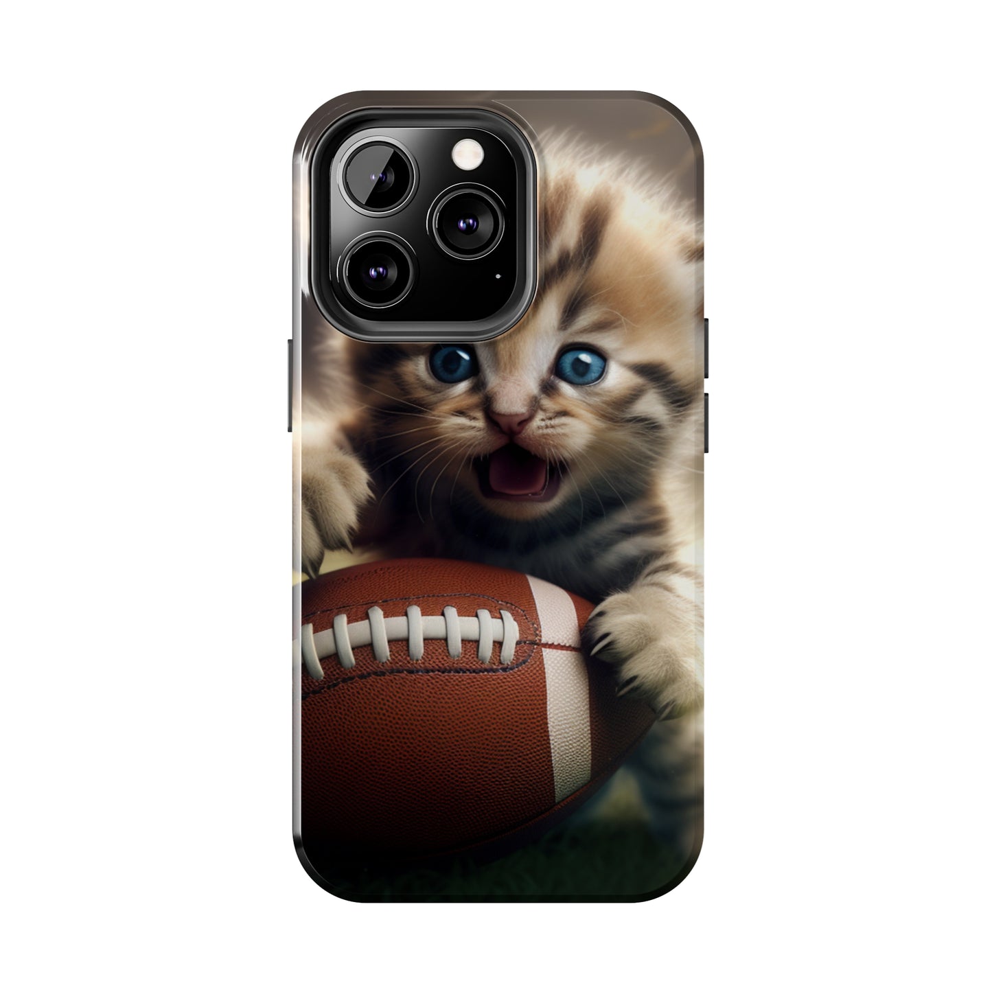 Football Kitten Touchdown: el juego deportivo ganador de Tabby - Estuches resistentes para teléfonos