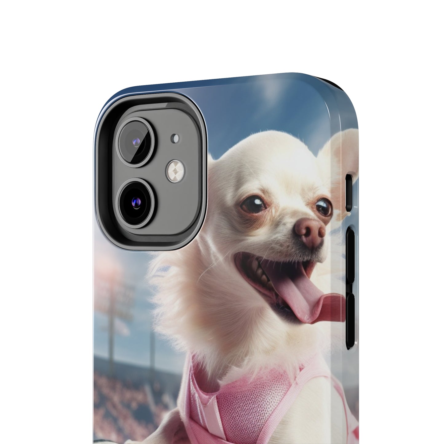 Chihuahua Tennis Ace: Dog Pink Outfit, Court Atheletic Sport Game - Tough Phone Cases