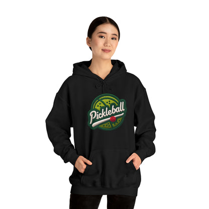 Pickleball Sport Embroider - Chenille Patch Badge - Unisex Heavy Blend™ Hooded Sweatshirt