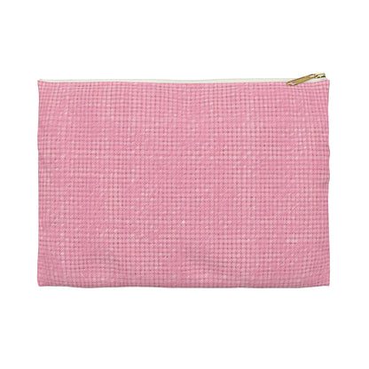 Pastel Rose Pink: Denim-Inspired, Refreshing Fabric Design - Accessory Pouch