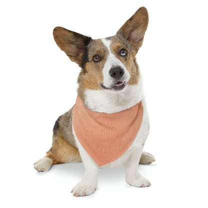 Soft Pink-Orange Peach: Denim-Inspired, Lush Fabric - Pet Bandana Collar