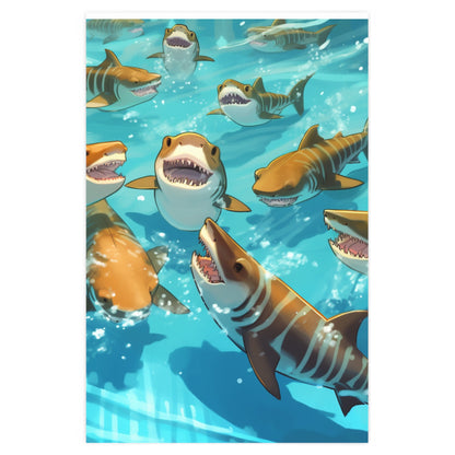 Tiger Shark: Ocean Marine Wildlife - Underwater - Wrapping Paper