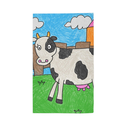 Cow Moo Farm Barn Animal Character Dobby Rug