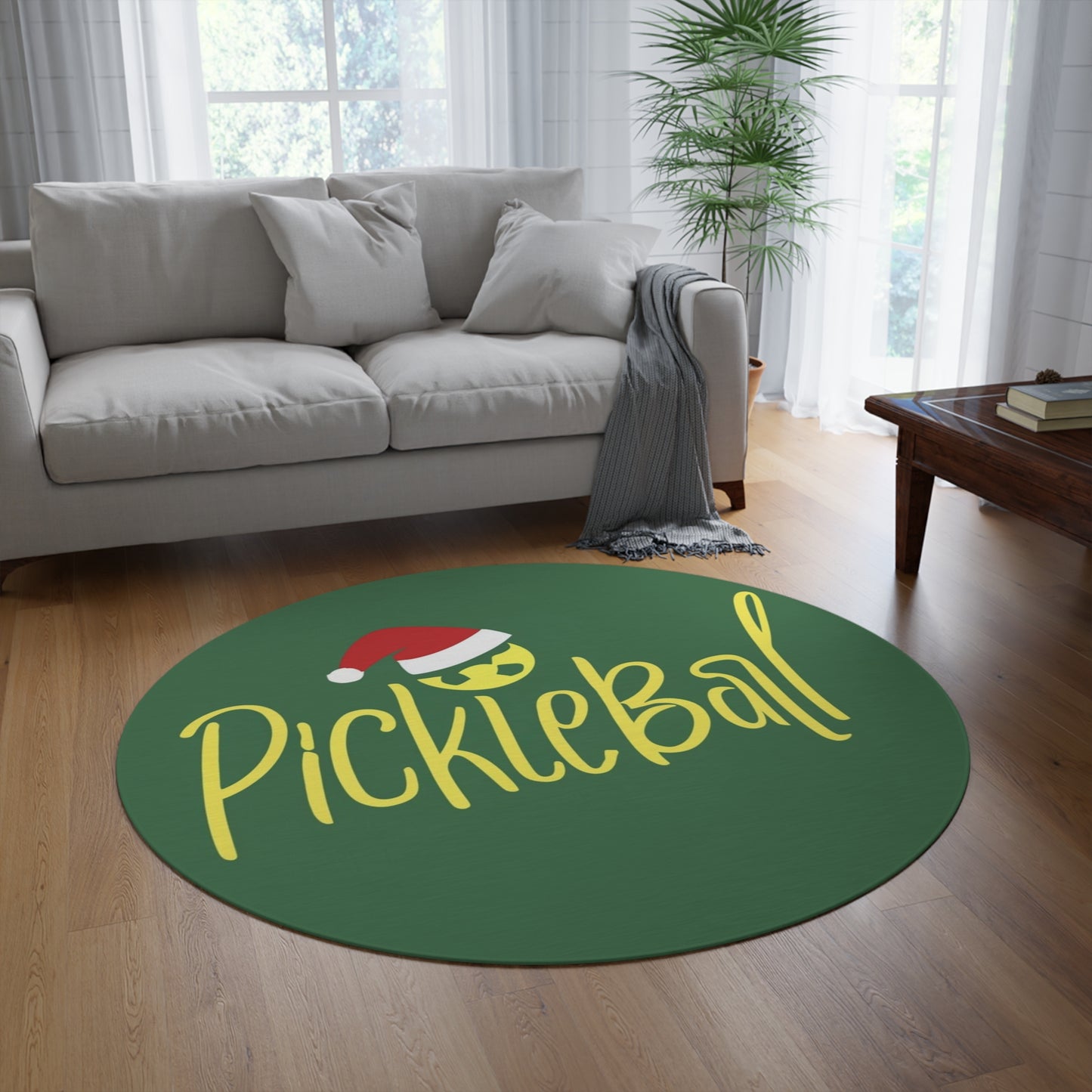 Pickleball Navidad - Alfombra Redonda