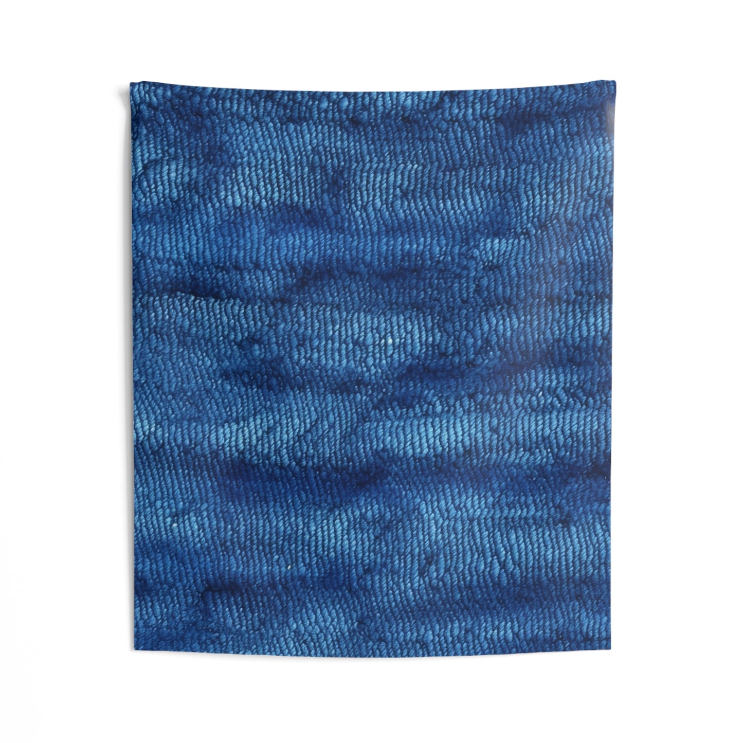 Blue Spectrum: Denim-Inspired Fabric Light to Dark - Indoor Wall Tapestries