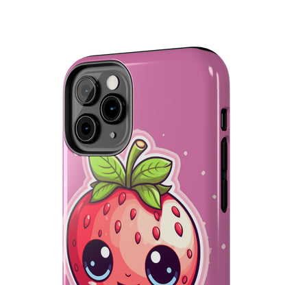 Kawaii Strawberry Adventure - Anime Classic Traditional Japanese Fruit - Otaku Artwork - Tough Phone Cases