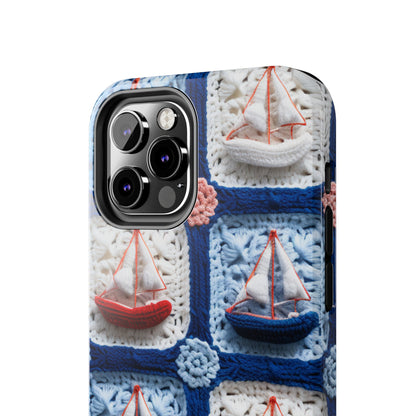 Crochet Boat Ship Sea Vessel Ocean Beach Travel Yacht Design - Tough Phone Cases