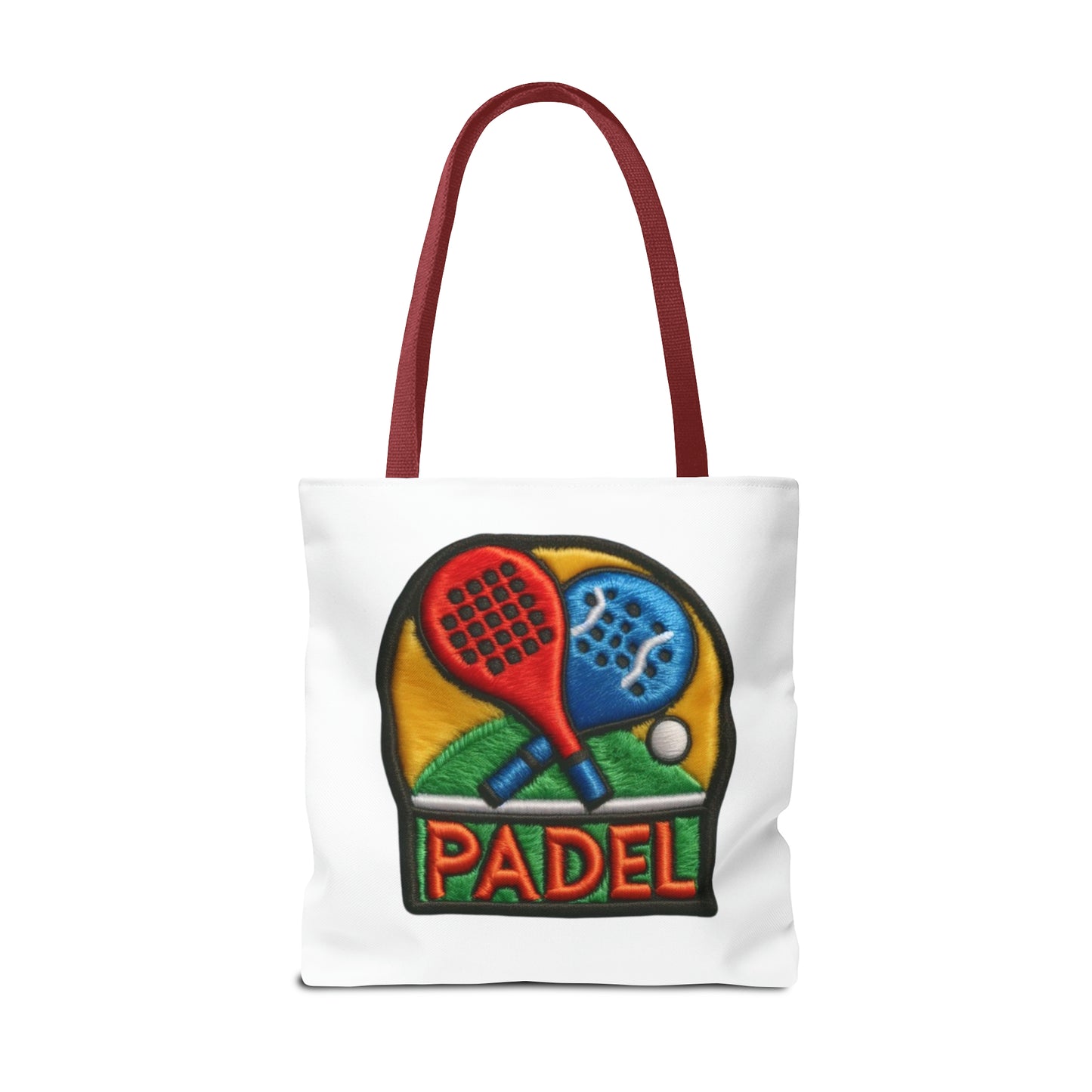 Padel Chenille Patch, Faux Graphic- Tote Bag (AOP)