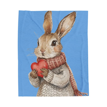 Easter Bunny Heartfelt Rabbit Gift - Velveteen Plush Blanket