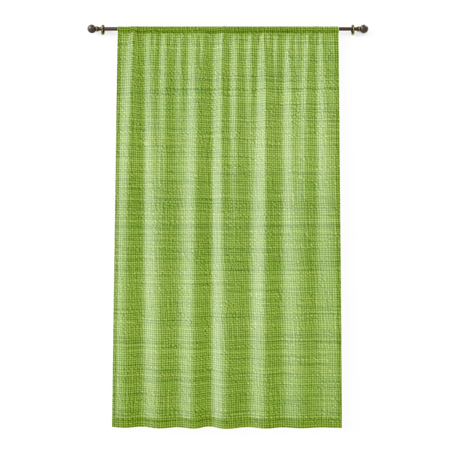 Lush Grass Neon Green: Denim-Inspired, Springtime Fabric Style - Window Curtain