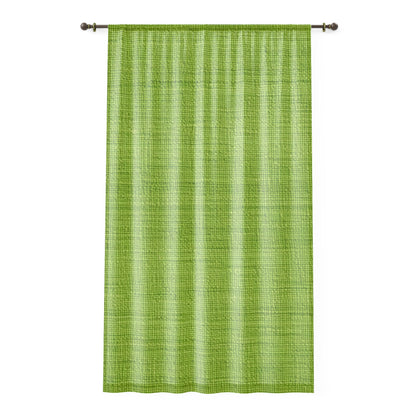 Lush Grass Neon Green: Denim-Inspired, Springtime Fabric Style - Window Curtain