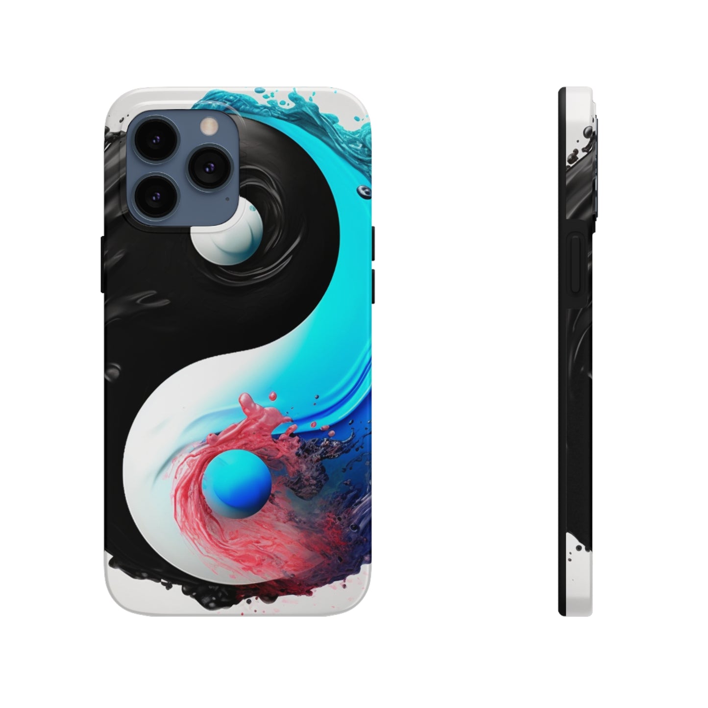 Yin Yang Symbol, Colorful Paint Style - Artistic Decor - Tough Phone Cases