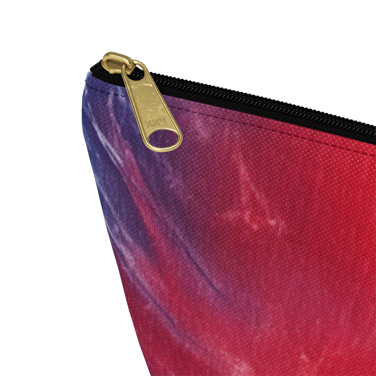 Rainbow Tie-Dye Denim: Vibrant Multi-Color, Fabric Design Spectacle - Accessory Pouch w T-bottom