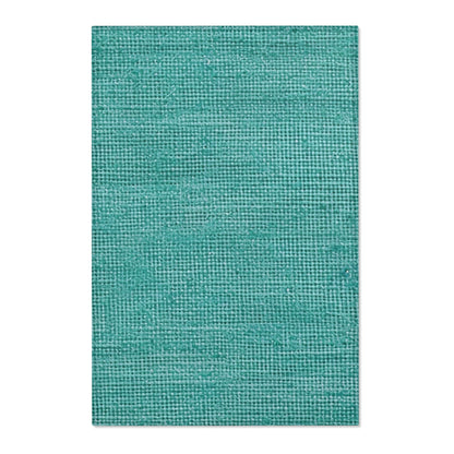 Quality Mint Turquoise Denim Fabric Deisgn, Stylish Material - Area Rugs