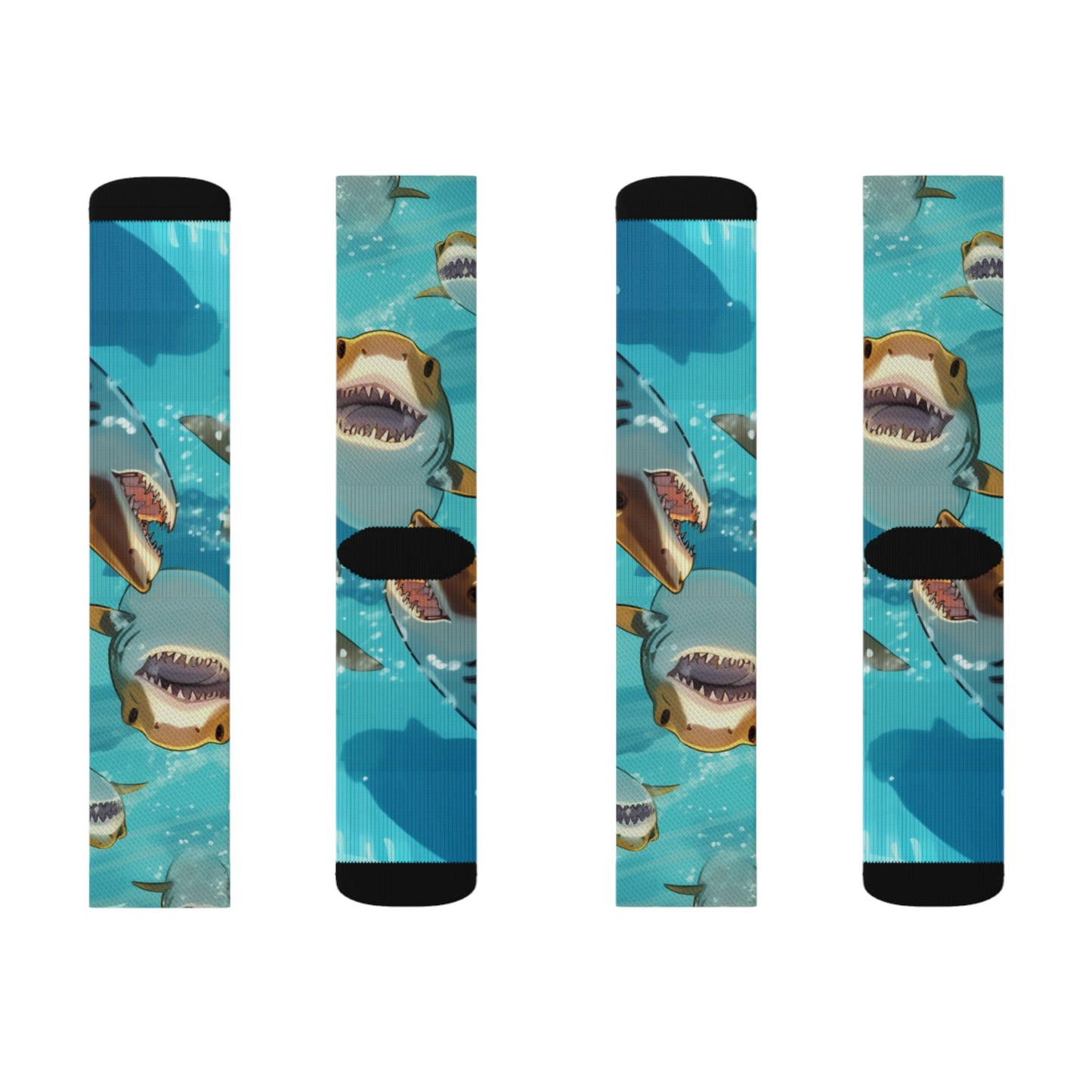 Tiger Shark: Ocean Marine Wildlife - Underwater - Sublimation Socks