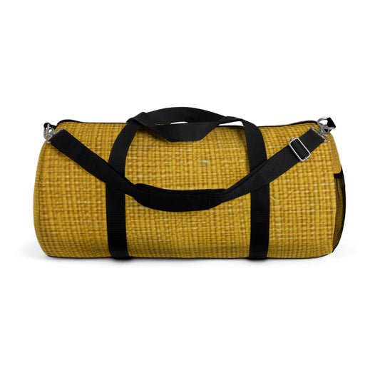 Radiant Sunny Yellow: Denim-Inspired Summer Fabric - Duffel Bag