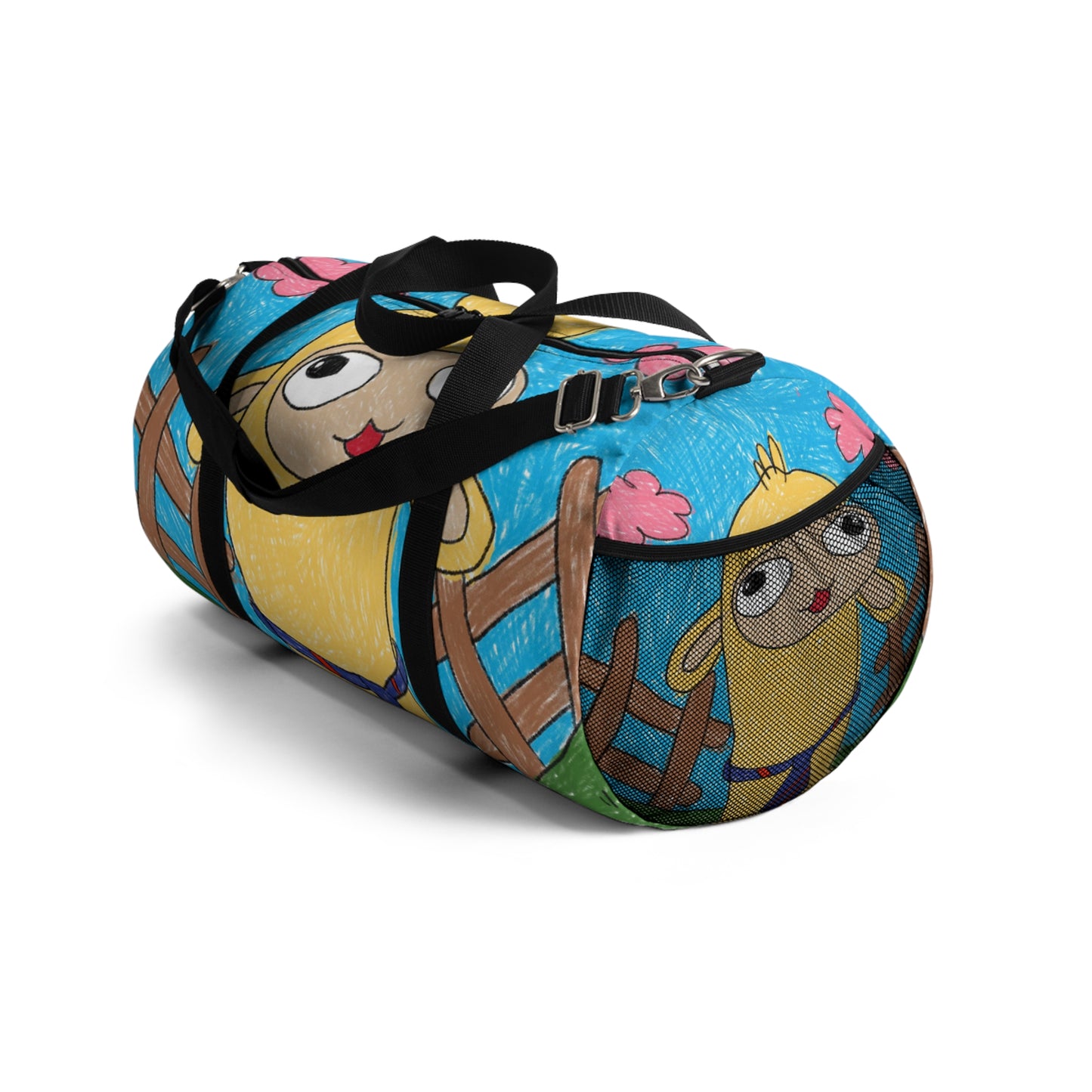 Llama Lovers: Heart and Animal Design Graphic Duffel Bag