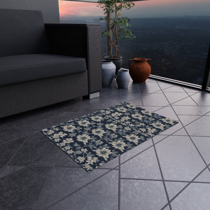 Cassidy-Inspired Floral Indoor/Outdoor Rug - Large, Washable Area Rugs or Door Mat