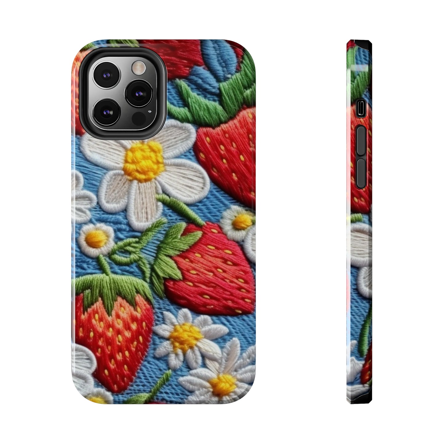 Orchard Berries: Juicy Sweetness from Nature's Garden - Fresh Strawberry Elegance - Tough Phone Cases