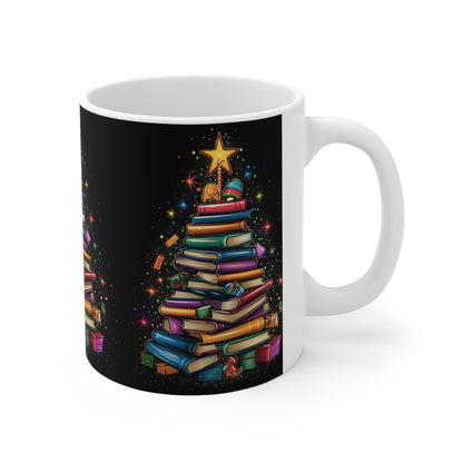 Christmas Book Tree - Ceramic Mug 11oz