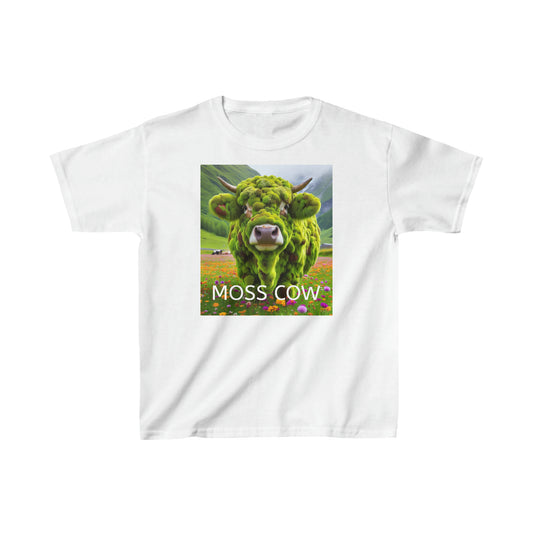 Moss Cow, Travel Gift, Kids Heavy Cotton™ Tee