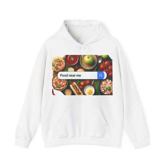 Food Near Me, Funny Gift, Unisex Heavy Blend™ Hooded Sweatshirt