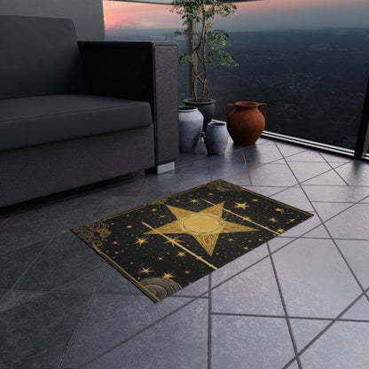 The Star Tarot Card - Symbol of Faith and Optimism - Outdoor Rug