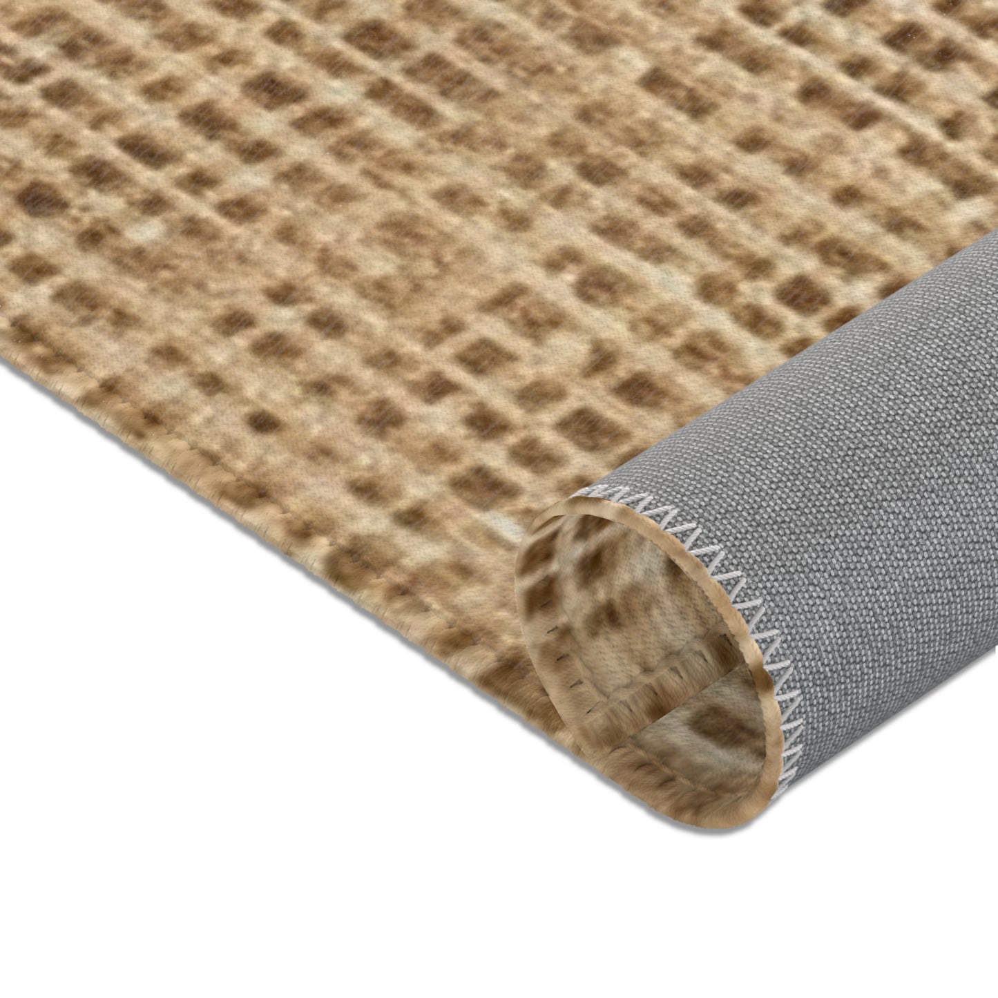 Burlap Fabric Faux Graphic, Area Rugs