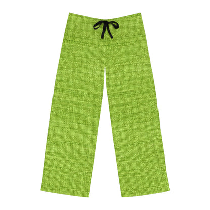 Lush Grass Neon Green: Denim-Inspired, Springtime Fabric Style - Men's Pajama Pants (AOP)