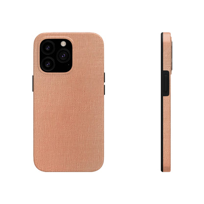 Soft Pink-Orange Peach: Denim-Inspired, Lush Fabric - Tough Phone Cases