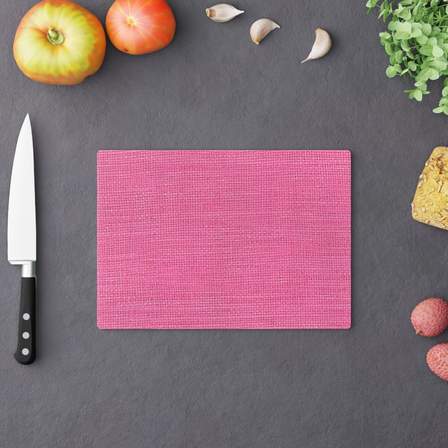 Doll-Like Pink Denim Designer Fabric Style - Cutting Board