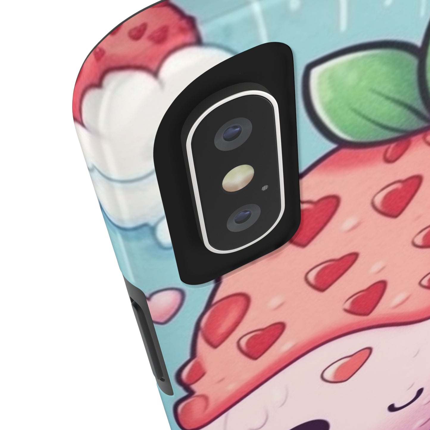 Kawaii Strawberry Sundae Cone - Traditional Japanese Anime Dessert Delight - Sweet Berry Otaku Gift - Tough Phone Cases