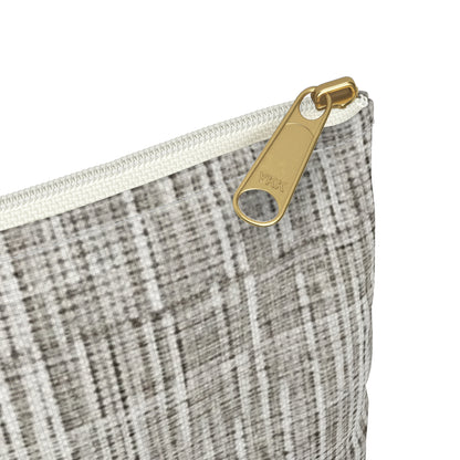 Silver Grey: Denim-Inspired, Contemporary Fabric Design - Accessory Pouch