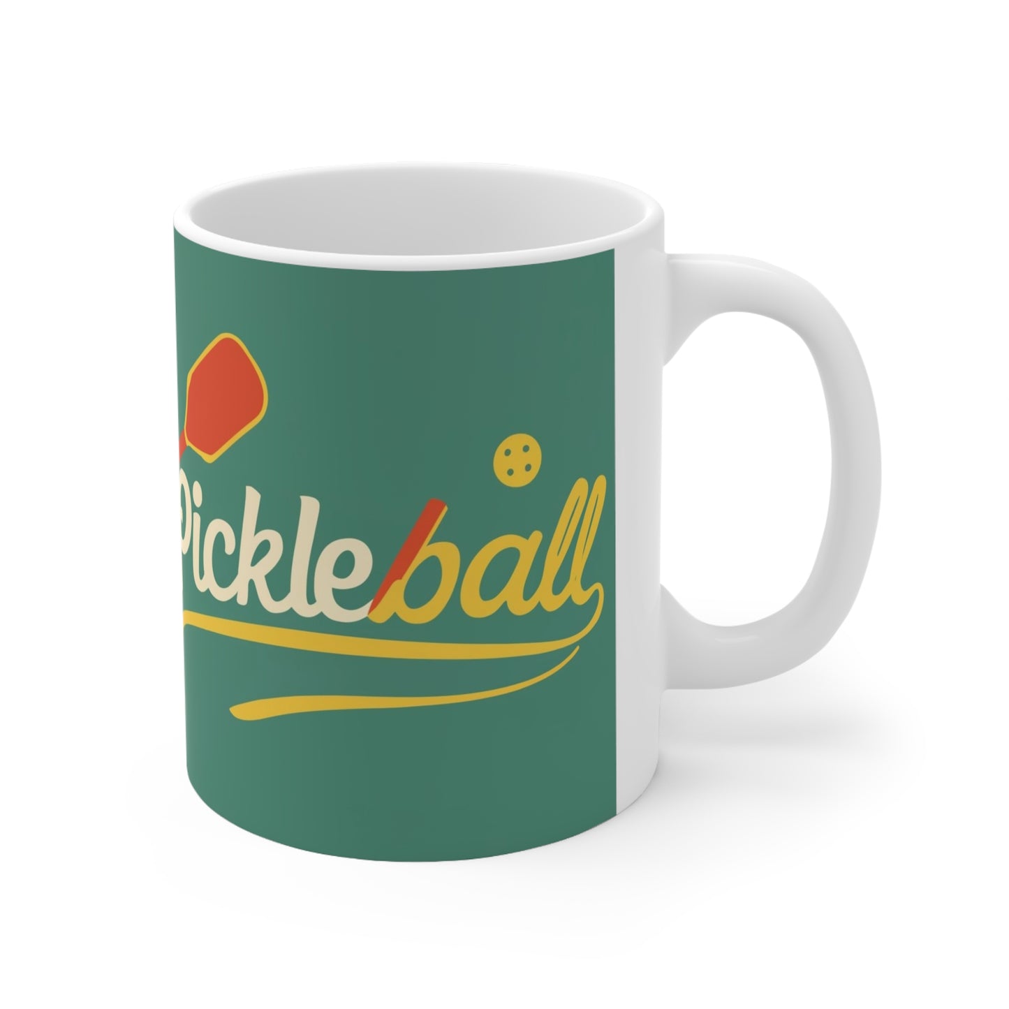 Classic Pickleball Gift - Athletic Sport Game - Retro Nostalgic - Ceramic Mug 11oz