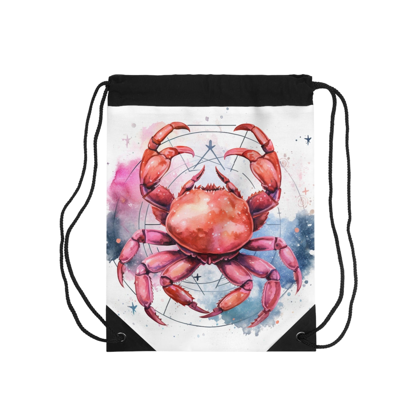 Cancer Star Sign - Elegant Zodiac Astrology - Drawstring Bag