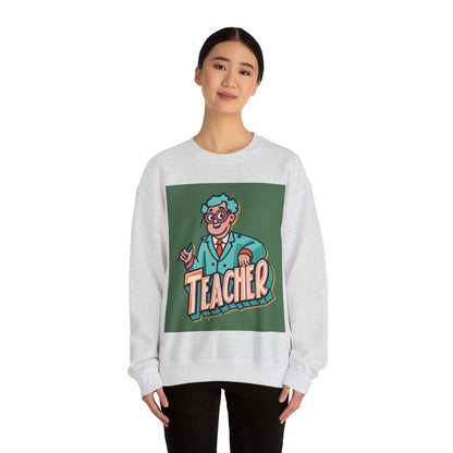 Science Teacher Gradebook Retro Teacher Classroom Scientist - Unisex Heavy Blend™ Crewneck Sweatshirt