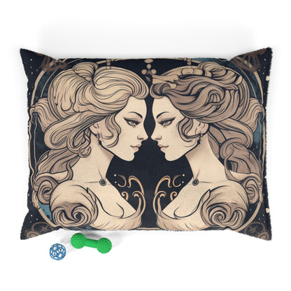 Duality of Gemini - Expressive Twins Zodiac Astrology - Pet Bed